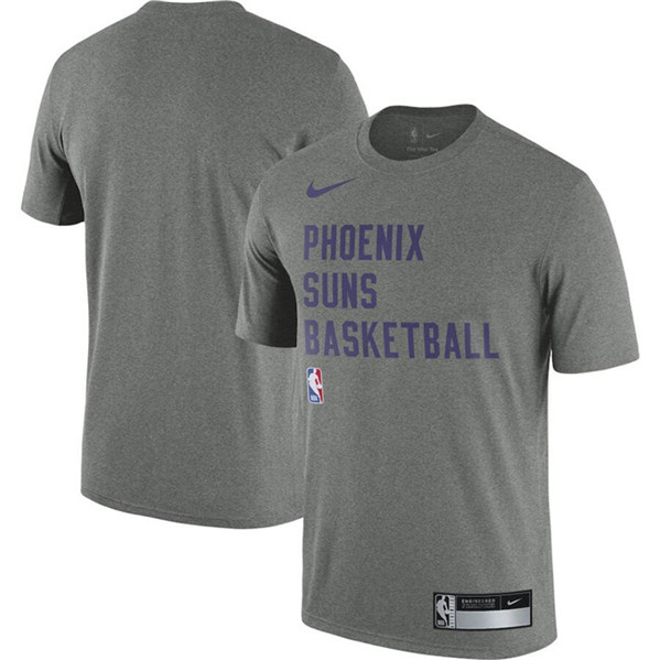 Men's Phoenix Suns Heather Gray 2023/24 Sideline Legend Performance Practice T-Shirt